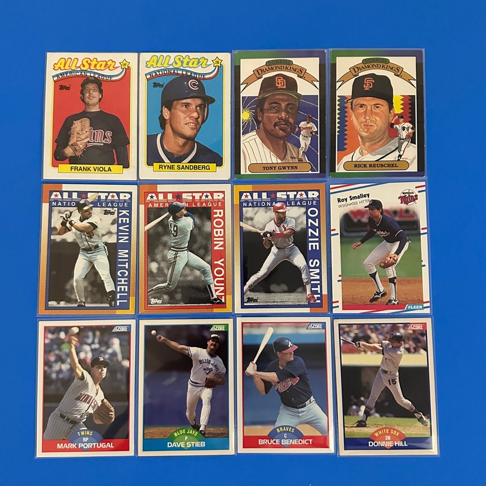 1988-1989 Topps, Fleer, Donruss, Score - Includes 5 All Star Baseball Cards